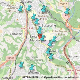 Mappa Via Jacopino da Tradate, 21100 Varese VA, Italia (1.1125)