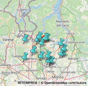Mappa Via Aldo Moro, 22038 Tavernerio CO, Italia (11.39235)