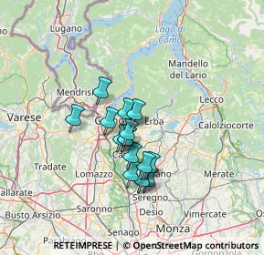 Mappa Via Aldo Moro, 22038 Tavernerio CO, Italia (9.75438)