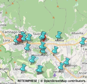 Mappa Via Aldo Moro, 22038 Tavernerio CO, Italia (2.032)