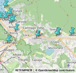 Mappa Via Alessandro Volta, 22030 Lipomo CO, Italia (2.93167)