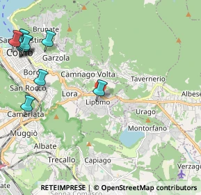 Mappa Via Alessandro Volta, 22030 Lipomo CO, Italia (3.09182)