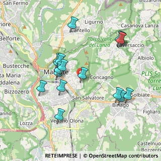 Mappa Via Hermada, 21046 Malnate VA, Italia (1.89529)