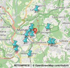 Mappa Via Hermada, 21046 Malnate VA, Italia (1.7625)