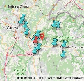 Mappa Via Hermada, 21046 Malnate VA, Italia (3.005)