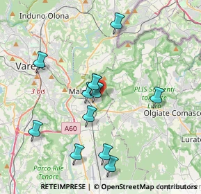 Mappa Via Hermada, 21046 Malnate VA, Italia (3.6625)