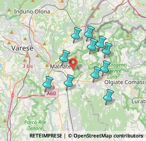 Mappa Via Hermada, 21046 Malnate VA, Italia (3.03545)