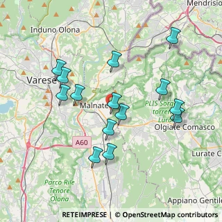 Mappa Via Hermada, 21046 Malnate VA, Italia (3.70143)