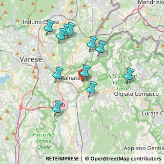 Mappa Via Hermada, 21046 Malnate VA, Italia (3.66636)