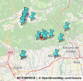 Mappa 36046 Lusiana Conco VI, Italia (7.51313)