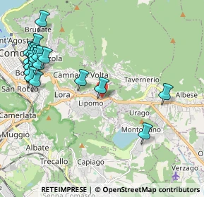 Mappa Via Rovascio, 22030 Lipomo CO, Italia (2.612)