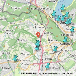 Mappa Via Tre Camini, 22020 San Fermo della Battaglia CO, Italia (2.93533)