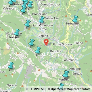 Mappa Via Cà Pietrobelli, 24038 Sant'Omobono Terme BG, Italia (3.6545)