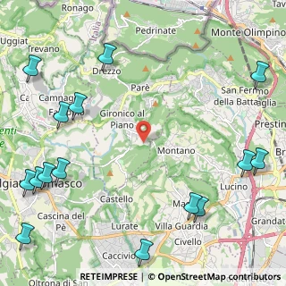 Mappa Via Leonardo da Vinci, 22020 Gironico CO, Italia (3.286)