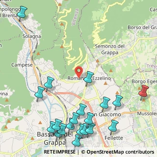 Mappa Via Carlessi, 36060 Romano D'ezzelino VI, Italia (3.0035)