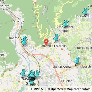 Mappa Via Carlessi, 36060 Romano D'ezzelino VI, Italia (3.20471)