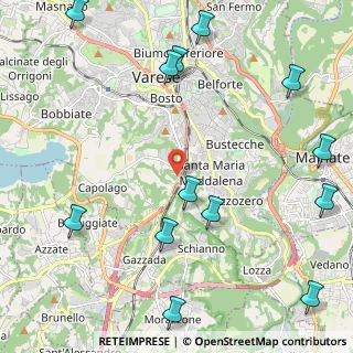 Mappa Via Gasparotto Leopoldo, 21100 Varese VA, Italia (2.91923)