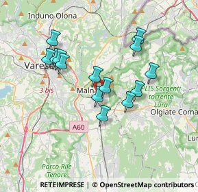 Mappa Via Fabio Filzi, 21046 Malnate VA, Italia (3.11143)