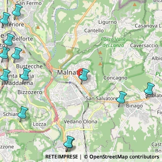 Mappa Via Fabio Filzi, 21046 Malnate VA, Italia (3.60385)