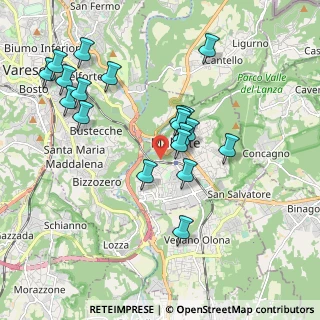 Mappa Via Benedetto Cairoli, 21046 Malnate VA, Italia (1.90053)
