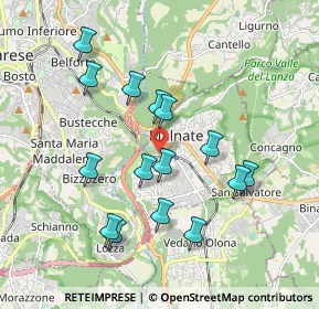 Mappa Via Benedetto Cairoli, 21046 Malnate VA, Italia (1.77867)