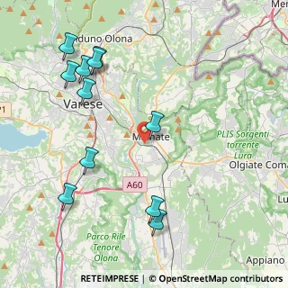 Mappa Via Benedetto Cairoli, 21046 Malnate VA, Italia (4.82727)