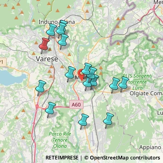 Mappa Via Benedetto Cairoli, 21046 Malnate VA, Italia (3.645)