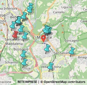 Mappa Via B. Cairoli, 21046 Malnate VA, Italia (2.157)