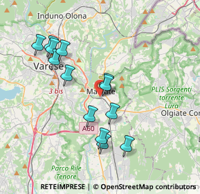 Mappa Via B. Cairoli, 21046 Malnate VA, Italia (3.52846)