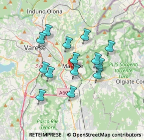 Mappa Via B. Cairoli, 21046 Malnate VA, Italia (2.96857)