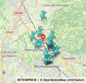 Mappa Via Monte Cauriol, 31044 Montebelluna TV, Italia (1.3745)