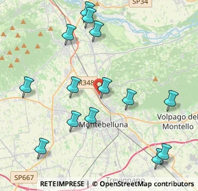 Mappa Via Monte Cauriol, 31044 Montebelluna TV, Italia (4.575)
