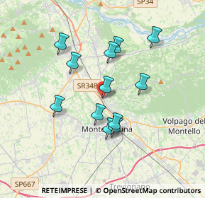 Mappa Via Monte Cauriol, 31044 Montebelluna TV, Italia (3.04583)