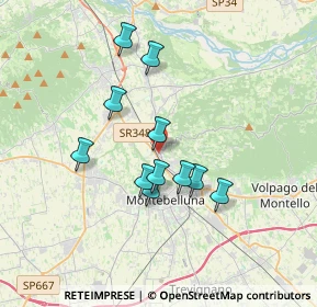 Mappa Via Monte Cauriol, 31044 Montebelluna TV, Italia (2.92182)