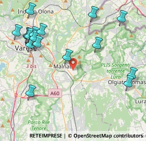 Mappa Via Montello, 21046 Malnate VA, Italia (5.30333)