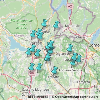Mappa Via Montello, 21046 Malnate VA, Italia (6.4445)