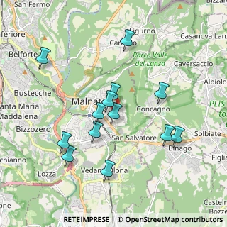 Mappa Via Montello, 21046 Malnate VA, Italia (1.79308)