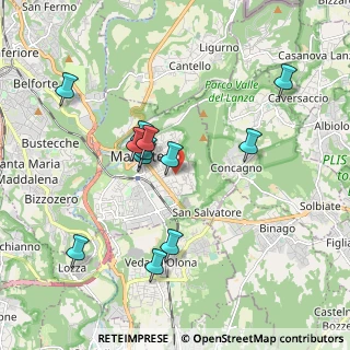 Mappa Via Montello, 21046 Malnate VA, Italia (1.78917)