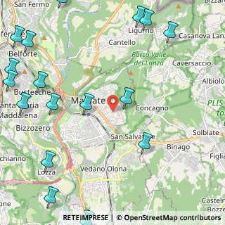 Mappa Via Montello, 21046 Malnate VA, Italia (3.4865)
