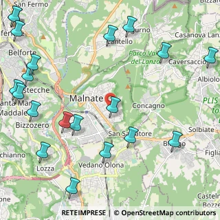 Mappa Via Montello, 21046 Malnate VA, Italia (3.1)