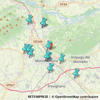 Mappa Via Linea, 31044 Montebelluna TV, Italia (3.6475)