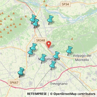 Mappa Via Castelli, 31044 Montebelluna TV, Italia (4.34667)