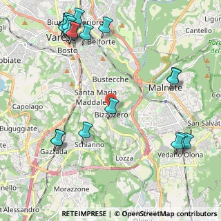 Mappa Via Adriatico, 21100 Varese VA, Italia (2.828)