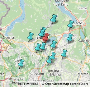 Mappa Lurago D'erba, 22046 Merone CO, Italia (5.64765)