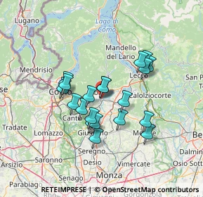 Mappa Lurago D'erba, 22046 Merone CO, Italia (11.0705)