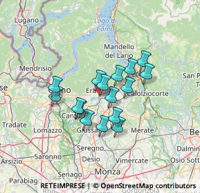 Mappa Lurago D'erba, 22046 Merone CO, Italia (9.83688)