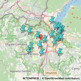 Mappa Cascina Arcissa, 22070 Montano Lucino CO, Italia (3.317)