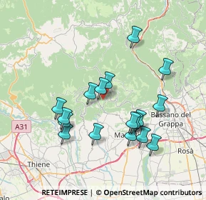 Mappa Contrà, 36062 Lusiana Conco VI, Italia (6.94647)