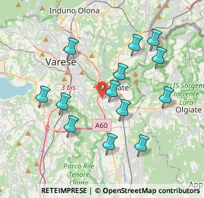 Mappa Via Bruno Buozzi, 21046 Malnate VA, Italia (3.69692)