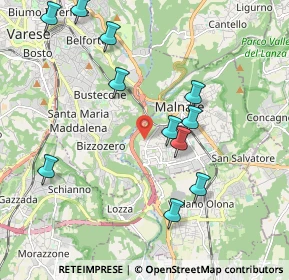 Mappa Via Bruno Buozzi, 21046 Malnate VA, Italia (2.09727)